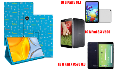 Чохол-підставка CRAYTON для LG G Pad 5 10.1, Pad 8.3, Pad X 8.0 – стиль, захист і ручна збірка, колір Фешн синій