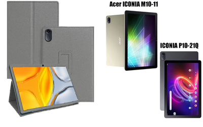 Чехол-подставка CRAYTON для Acer ICONIA M10-11, ICONIA P10-21Q – стиль, защита и ручная сборка, цвет Серый тм