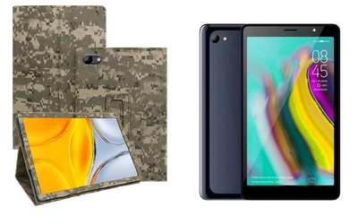 Чехол-подставка CRAYTON для Tecno Tab 7 P704a – стиль, защита и ручная сборка, цвет Пиксель М14