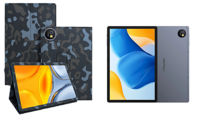 Чехол-подставка CRAYTON для Ulefone Tab A10 Pro – стиль, защита и ручная сборка, цвет Хаки зима