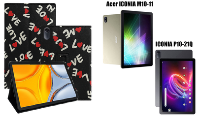 Чехол-подставка CRAYTON для Acer ICONIA M10-11, ICONIA P10-21Q – стиль, защита и ручная сборка, цвет Лав