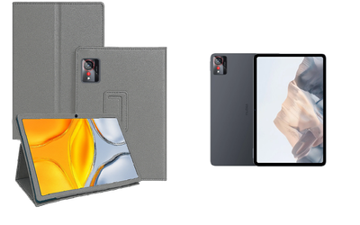 Чехол-подставка CRAYTON для ZTE Nubia Pad Pro – стиль, защита и ручная сборка, цвет Серый тм