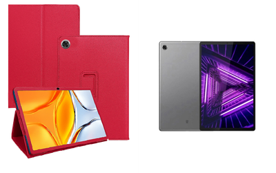 Чехол-подставка CRAYTON для Lenovo Tab M10 FHD Plus (2nd Gen) – стиль, защита и ручная сборка, цвет Малиновый