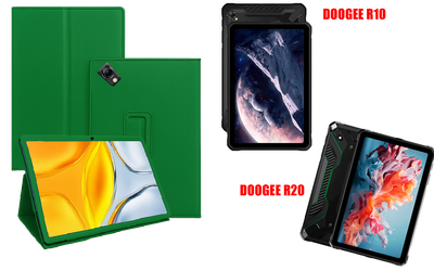 Чехол-подставка CRAYTON для DOOGEE R10, DOOGEE R20 – стиль, защита и ручная сборка, цвет Зеленый тм