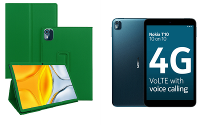 Чохол-підставка CRAYTON для Nokia Tab T10 – стиль, захист і ручна збірка, колір Зелений тм