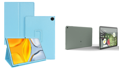 Чехол-подставка CRAYTON для Google Pixel Tablet 2023 – стиль, защита и ручная сборка, цвет Голубой