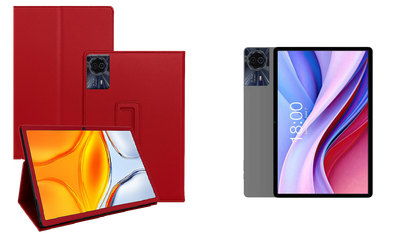 Чехол-подставка CRAYTON для Teclast M50S – стиль, защита и ручная сборка, цвет Красный