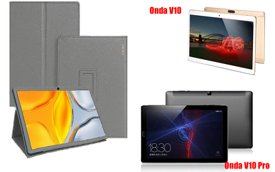 Чехол-подставка CRAYTON для Onda V10, V10 Pro – стиль, защита и ручная сборка, цвет Серый тм
