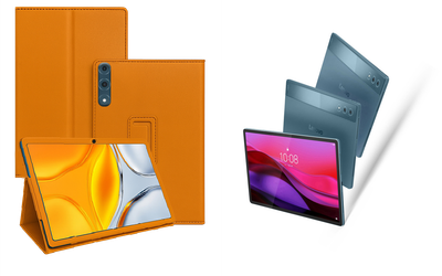 Чехол-подставка CRAYTON для Lenovo Yoga Tab Plus – стиль, защита и ручная сборка, цвет Оранжевый