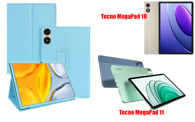 Чехол-подставка CRAYTON для Tecno MegaPad 10, MegaPad 11 – стиль, защита и ручная сборка, цвет Голубой