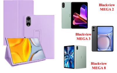 Чехол-подставка CRAYTON для Blackview MEGA 2, MEGA 3, MEGA 8 – стиль, защита и ручная сборка, цвет Фиолетовый