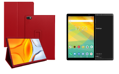 Чехол-подставка CRAYTON для Prestigio Grace 4891, Grace 4991 – стиль, защита и ручная сборка, цвет Красный