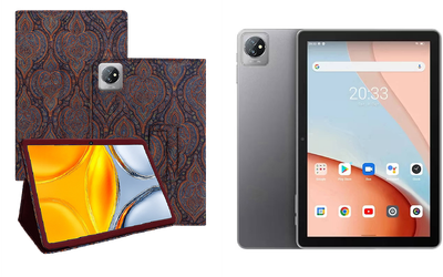 Чехол-подставка CRAYTON для Blackview Tab 70 – стиль, защита и ручная сборка, цвет Пестрый