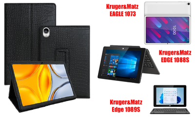 Чехол-подставка CRAYTON для Kruger&Matz EAGLE 1073, EDGE 1088S, Edge 1089S – стиль, защита и ручная сборка, цвет Крокодил
