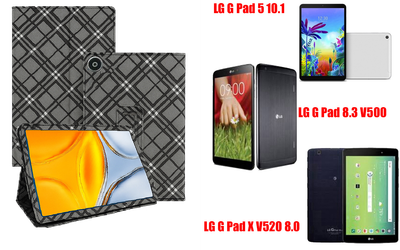 Чохол-підставка CRAYTON для LG G Pad 5 10.1, Pad 8.3, Pad X 8.0 – стиль, захист і ручна збірка, колір Клітинка