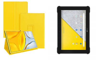Чехол-подставка CRAYTON для Archos T101X – стиль, защита и ручная сборка, цвет Жёлтый