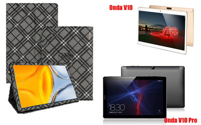 Чехол-подставка CRAYTON для Onda V10, V10 Pro – стиль, защита и ручная сборка, цвет Клетка