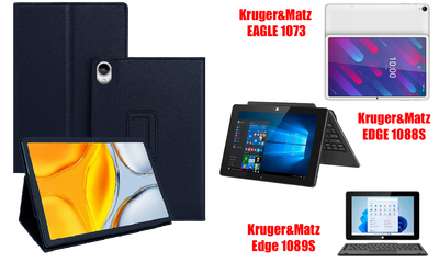 Чехол-подставка CRAYTON для Kruger&Matz EAGLE 1073, EDGE 1088S, Edge 1089S – стиль, защита и ручная сборка, цвет Синий тм