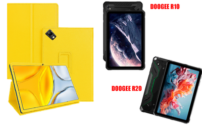 Чехол-подставка CRAYTON для DOOGEE R10, DOOGEE R20 – стиль, защита и ручная сборка, цвет Жёлтый