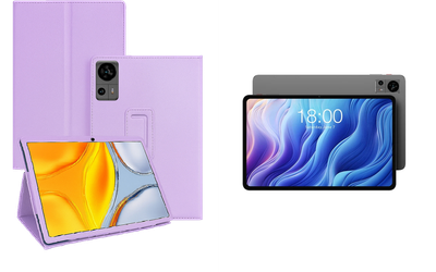 Чехол-подставка CRAYTON для Teclast T60 – стиль, защита и ручная сборка, цвет Фиолетовый