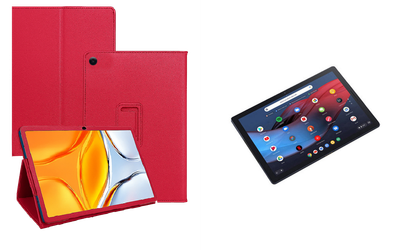Чехол-подставка CRAYTON для Google Pixel Slate m3 – стиль, защита и ручная сборка, цвет Малиновый