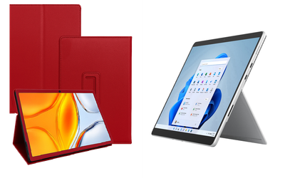 Чехол-подставка CRAYTON для Microsoft Surface Pro 8, Pro 9 – стиль, защита и ручная сборка, цвет Красный
