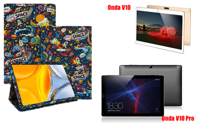 Чехол-подставка CRAYTON для Onda V10, V10 Pro – стиль, защита и ручная сборка, цвет Космос