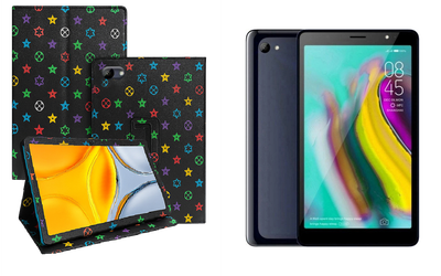 Чехол-подставка CRAYTON для Tecno Tab 7 P704a – стиль, защита и ручная сборка, цвет Л черный