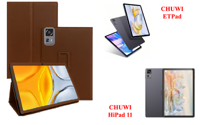 Чехол-подставка CRAYTON для CHUWI ETPad, CHUWI HiPad 11 – стиль, защита и ручная сборка, цвет Коричневый св