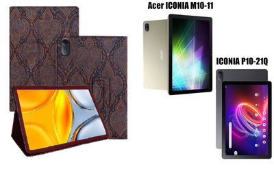 Чехол-подставка CRAYTON для Acer ICONIA M10-11, ICONIA P10-21Q – стиль, защита и ручная сборка, цвет Пестрый