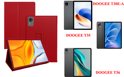 Чехол-подставка CRAYTON для DOOGEE T30E-A, T35, T36 – стиль, защита и ручная сборка, цвет Красный
