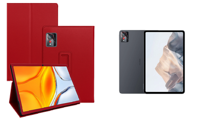 Чехол-подставка CRAYTON для ZTE Nubia Pad Pro – стиль, защита и ручная сборка, цвет Красный