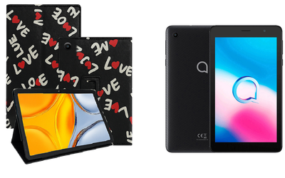 Чехол-подставка CRAYTON для Alcatel 1T 7 4G (9013X) – стиль, защита и ручная сборка, цвет Лав