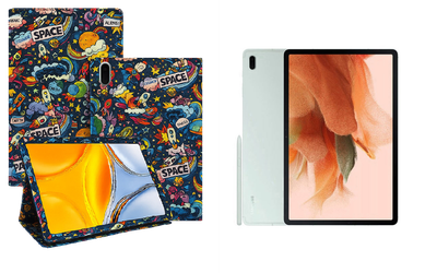 Чехол-подставка CRAYTON для Samsung Galaxy Tab S7, Tab S7 FE – стиль, защита и ручная сборка, цвет Космос