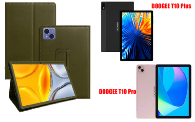 Чехол-подставка CRAYTON для DOOGEE T10 Plus, T10 Pro – стиль, защита и ручная сборка, цвет Оливковый