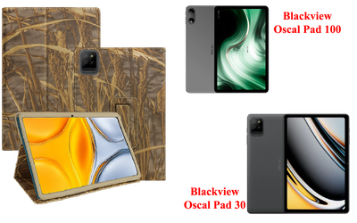 Чехол-подставка CRAYTON для Blackview Oscal Pad 100, Oscal Pad 30 – стиль, защита и ручная сборка, цвет Камыш