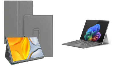 Чехол-подставка CRAYTON для Microsoft Surface 11 pro Copilot+ – стиль, защита и ручная сборка, цвет Серый тм