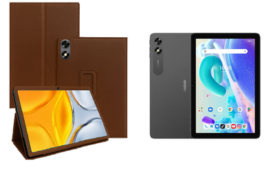 Чехол-подставка CRAYTON для UMIDIGI G2 Tab – стиль, защита и ручная сборка, цвет Коричневый св