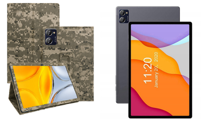 Чехол-подставка CRAYTON для CHUWI HiPad X Pro, HiPad XPro (2022) – стиль, защита и ручная сборка, цвет Пиксель М14
