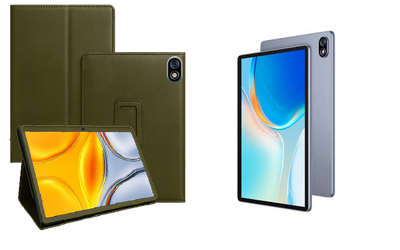 Чехол-подставка CRAYTON для Ulefone Tab W10 – стиль, защита и ручная сборка, цвет Оливковый