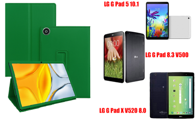 Чохол-підставка CRAYTON для LG G Pad 5 10.1, Pad 8.3, Pad X 8.0 – стиль, захист і ручна збірка, колір Зелений тм