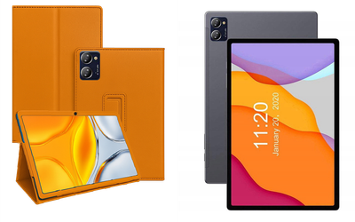 Чехол-подставка CRAYTON для CHUWI HiPad X Pro, HiPad XPro (2022) – стиль, защита и ручная сборка, цвет Оранжевый
