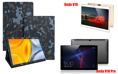 Чехол-подставка CRAYTON для Onda V10, V10 Pro – стиль, защита и ручная сборка, цвет Хаки зима