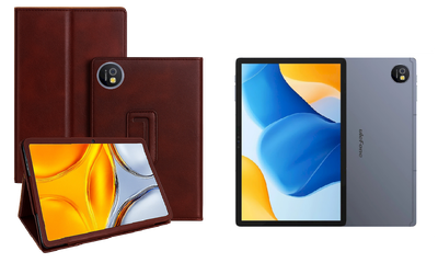 Чехол-подставка CRAYTON для Ulefone Tab A10 Pro – стиль, защита и ручная сборка, цвет Карминовый