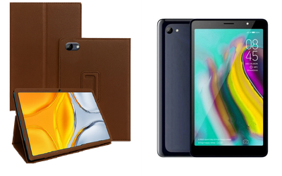 Чехол-подставка CRAYTON для Tecno Tab 7 P704a – стиль, защита и ручная сборка, цвет Коричневый св