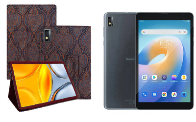 Чехол-подставка CRAYTON для Blackview Tab 6 – стиль, защита и ручная сборка, цвет Пестрый