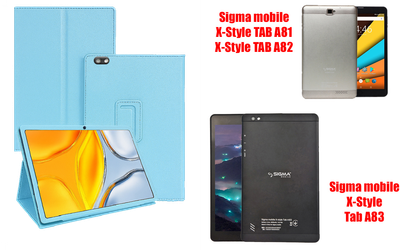 Чехол-подставка CRAYTON для Sigma mobile TAB A81, TAB A82, TAB A83 – стиль, защита и ручная сборка, цвет Голубой