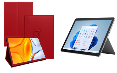 Чохол-підставка CRAYTON для Microsoft Surface Go, Go 2, Go 3 – стиль, захист і ручна збірка, колір Червоний
