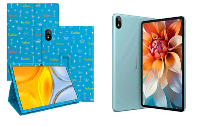 Чехол-подставка CRAYTON для Blackview Tab 18 – стиль, защита и ручная сборка, цвет Фэшн синий