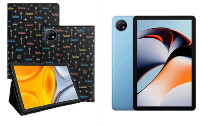 Чехол-подставка CRAYTON для Blackview Oscal Pad 7 – стиль, защита и ручная сборка, цвет Фэшн черный